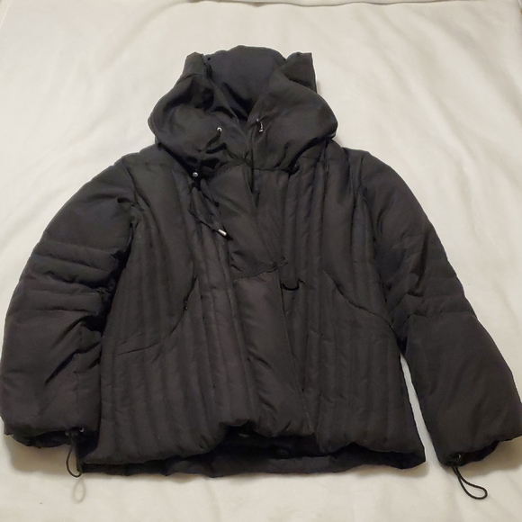 Marvin Richards Jackets & Blazers - Marvin Richards Black Hooded Puffer Down Jacket